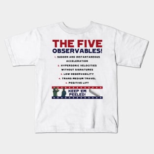 Five Observables (Dark Text) Kids T-Shirt